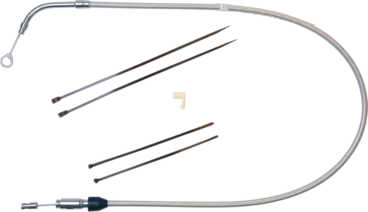 Polished Stainless Quick Connect Upper Clutch Cable