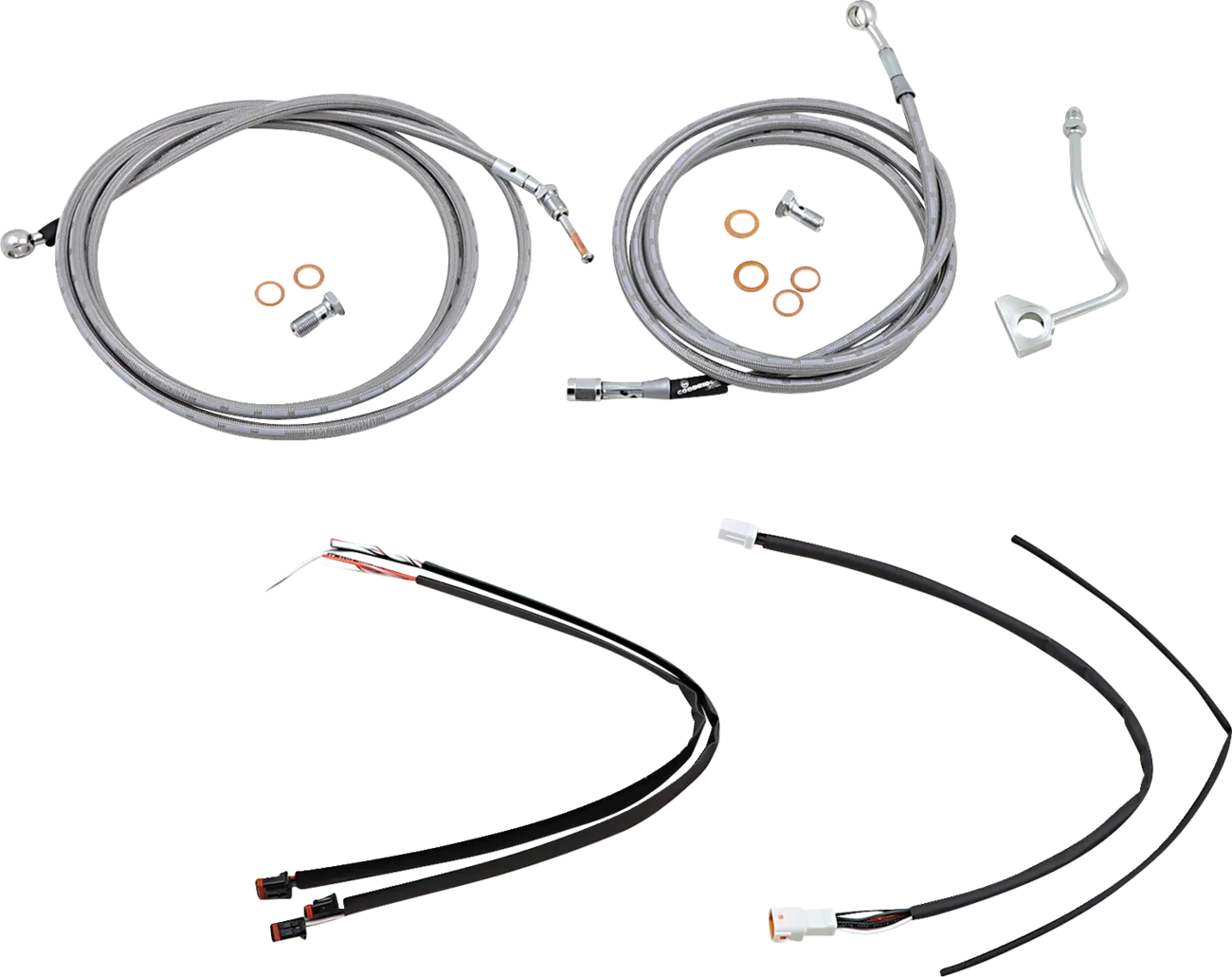 Complete Stainless Braided Handlebar Cable/Brake Line Kit