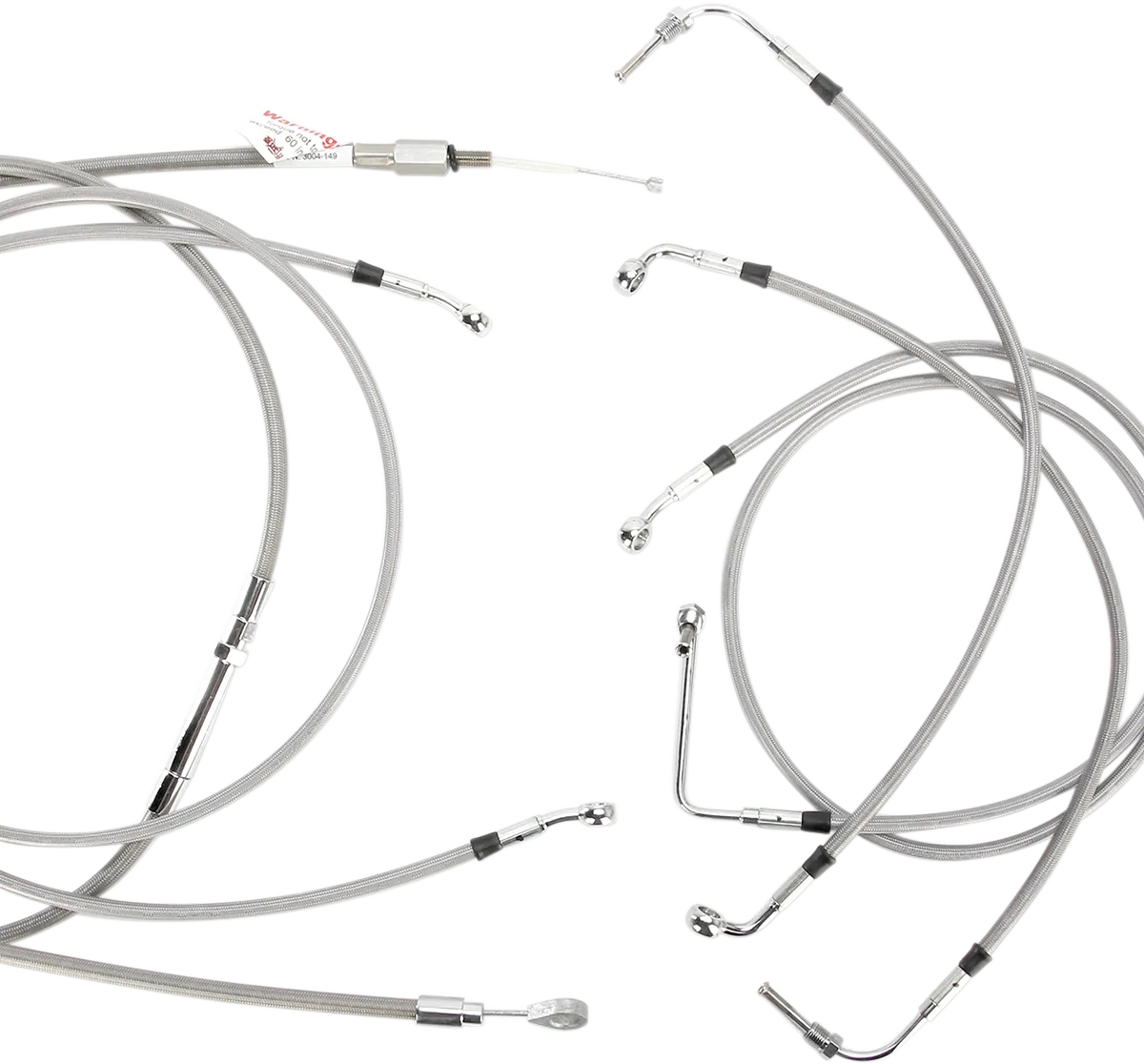Complete Stainless Braided Handlebar Cable/Brake Line Kit