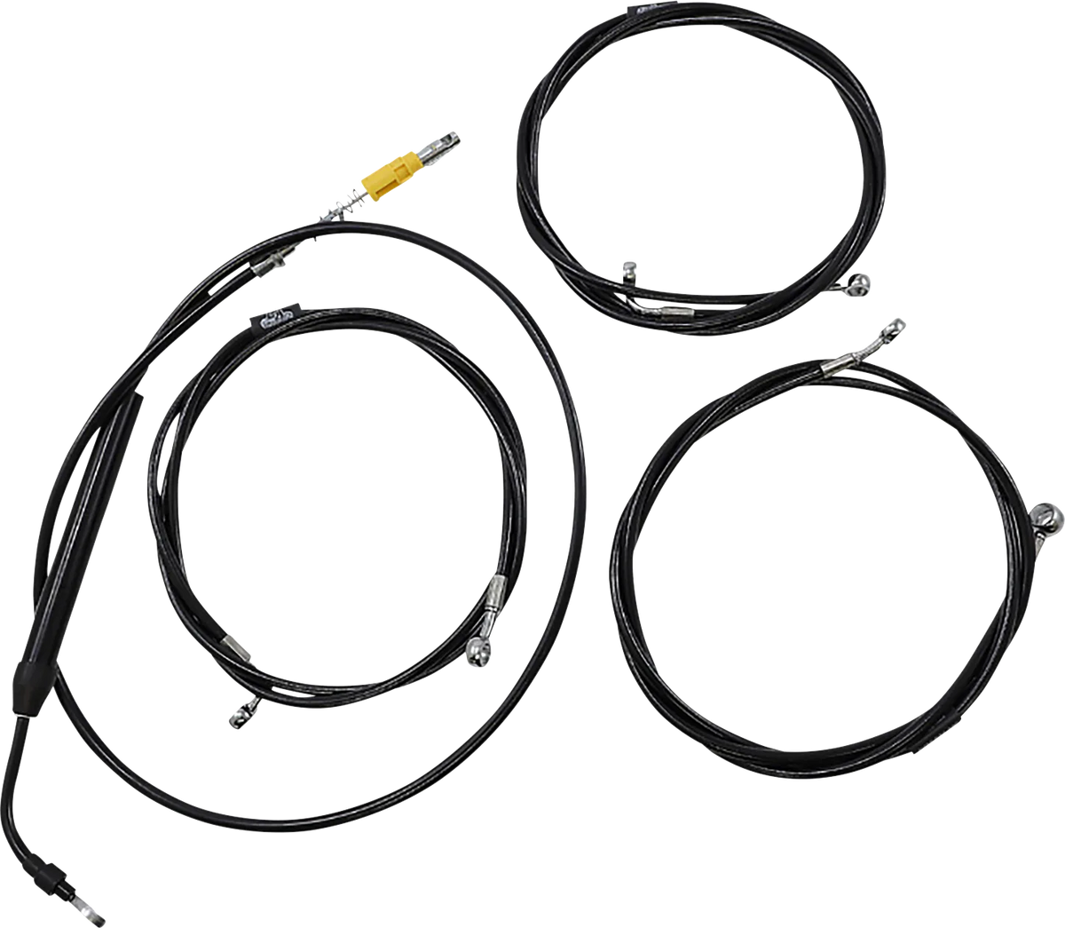 Standard Midnight Braided Handlebar Cable/Brake Line Kit — Ape Hanger