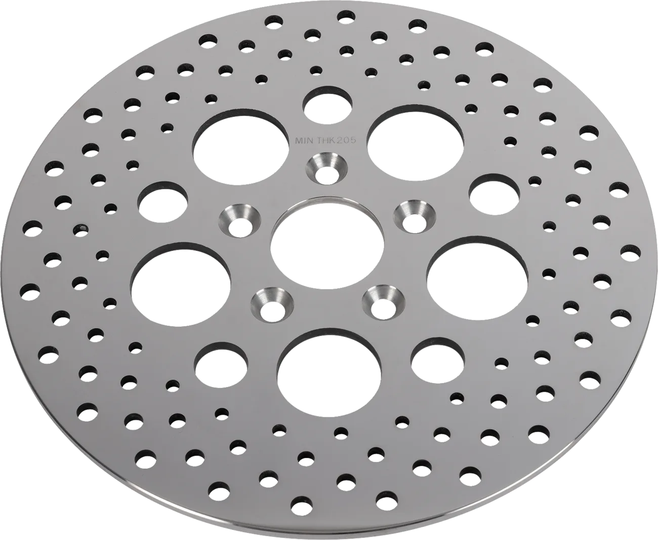 Polished Stainless Steel Drilled Brake Rotor