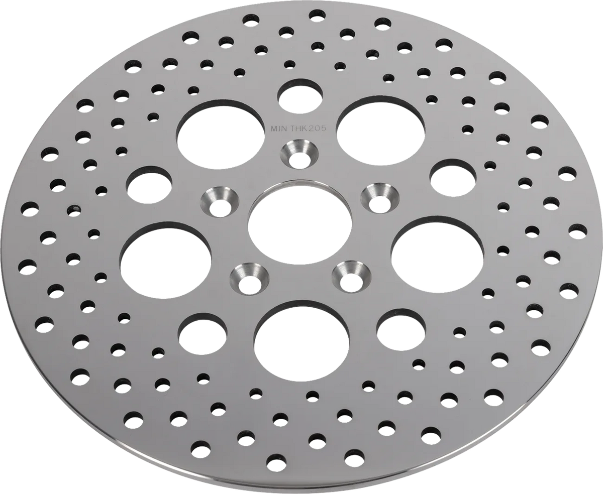 Polished Stainless Steel Drilled Brake Rotor