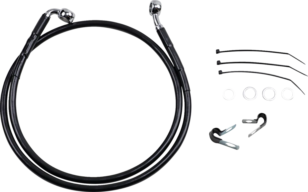 Extended Length Black Vinyl Brake Line Kit