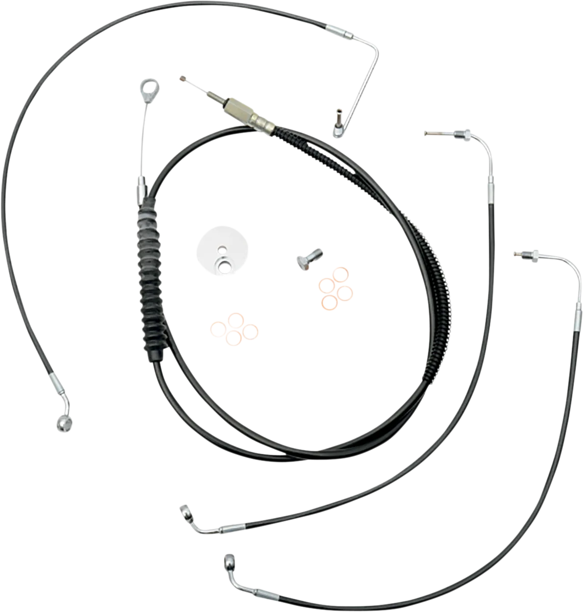 Standard Black Vinyl Handlebar Cable/Brake Line Kit — Ape Hanger