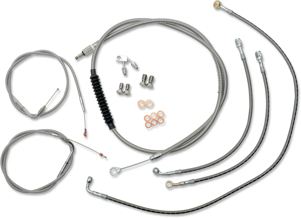 Standard Stainless Braided Handlebar Cable/Brake Line Kit