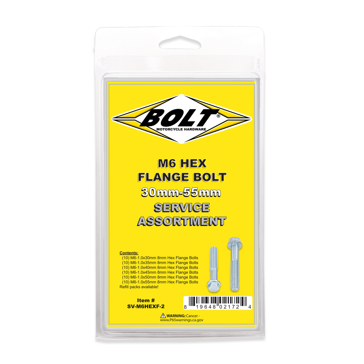 M6 8mm Hex Head Flange Bolts