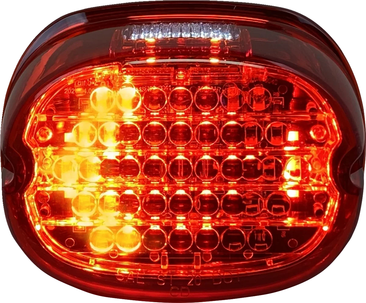 Low Profile LED Taillight with Integrated Auxiliary Turn Signals
