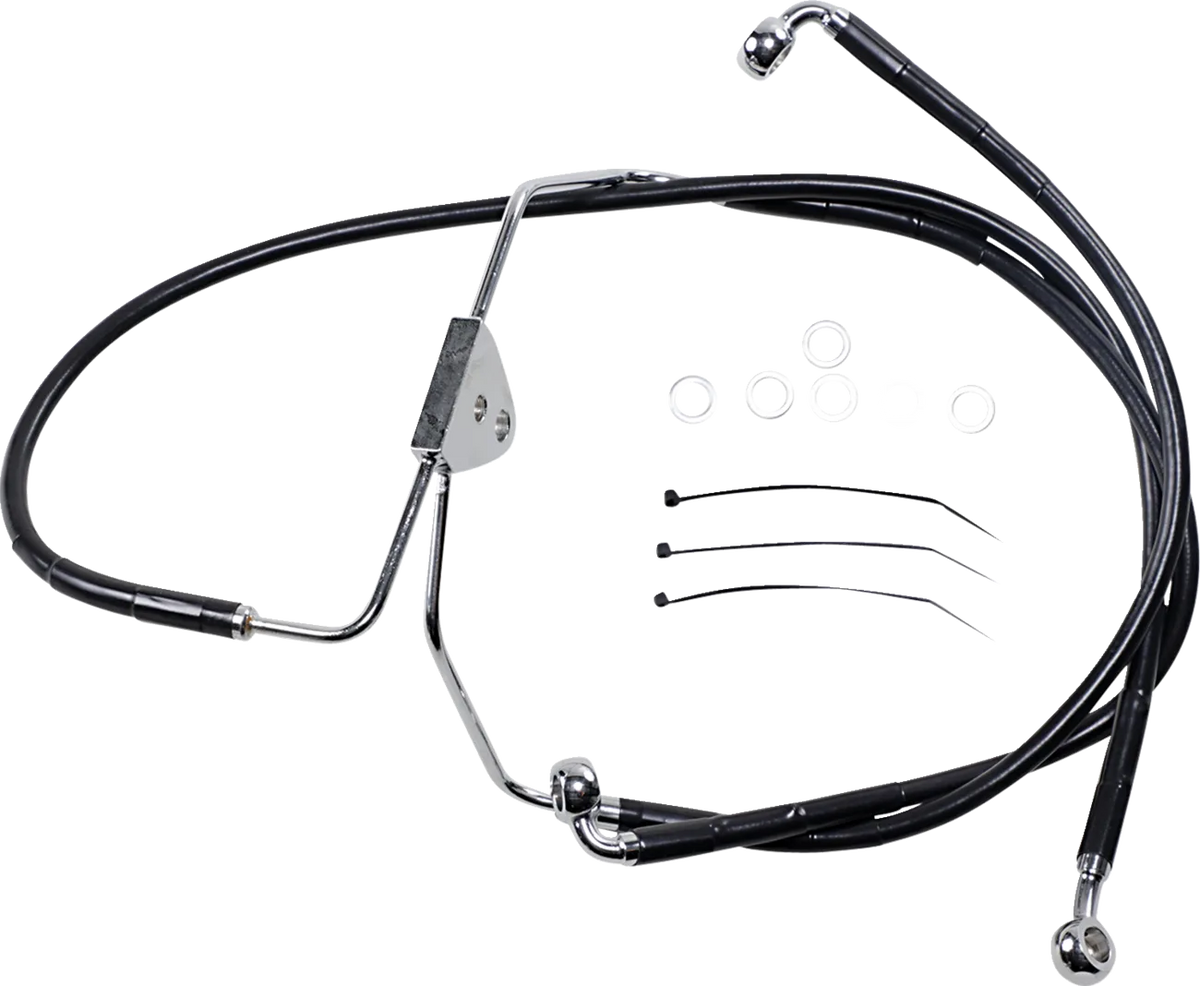 Extended Length Black Vinyl Brake Line Kit