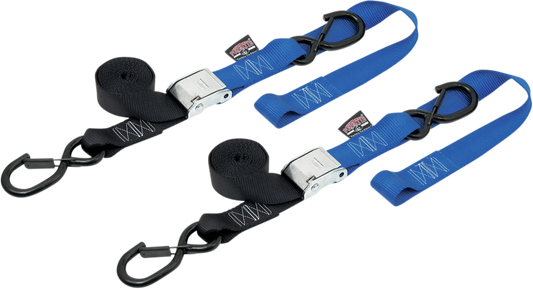 1-1/2" Cam-Buckle with Safety-Latch Hooks and Soft-Tye