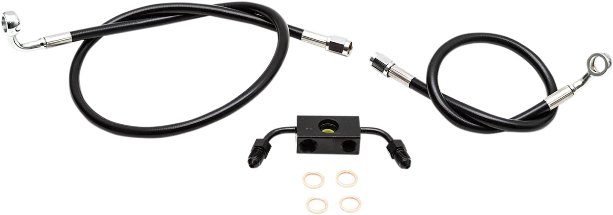 Black Braided Brake Line Kit