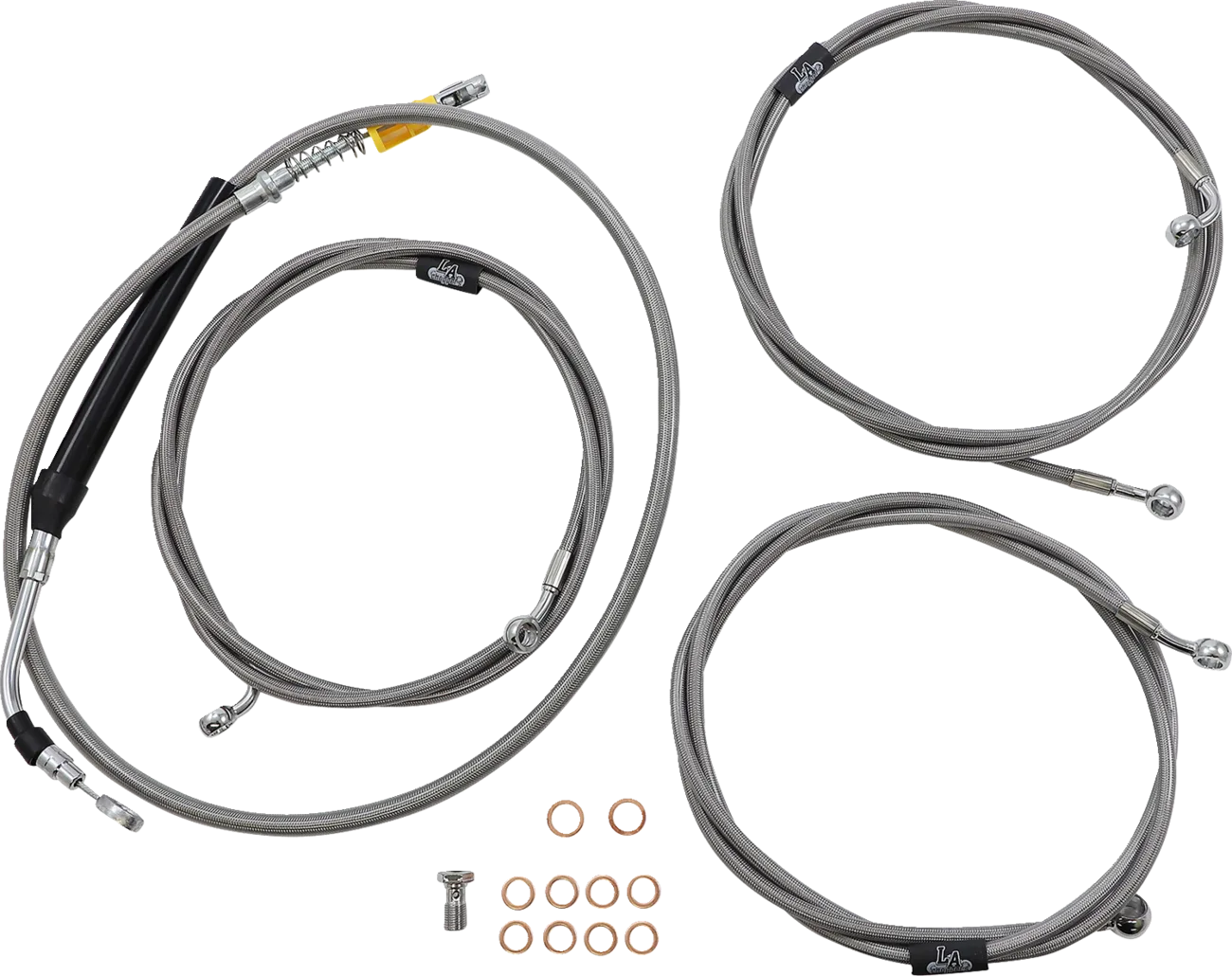 Standard Stainless Braided Handlebar Cable/Brake Line Kit