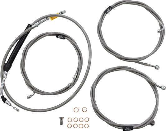 Standard Stainless Braided Handlebar Cable/Brake Line Kit