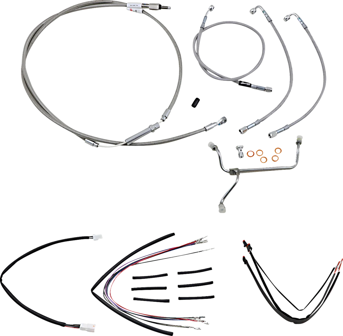 Complete Stainless Braided Handlebar Cable/Brake Line Kit