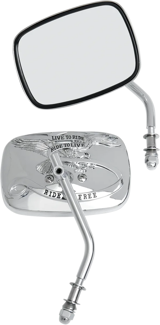 Live To Ride Custom Mirrors — Rectangle
