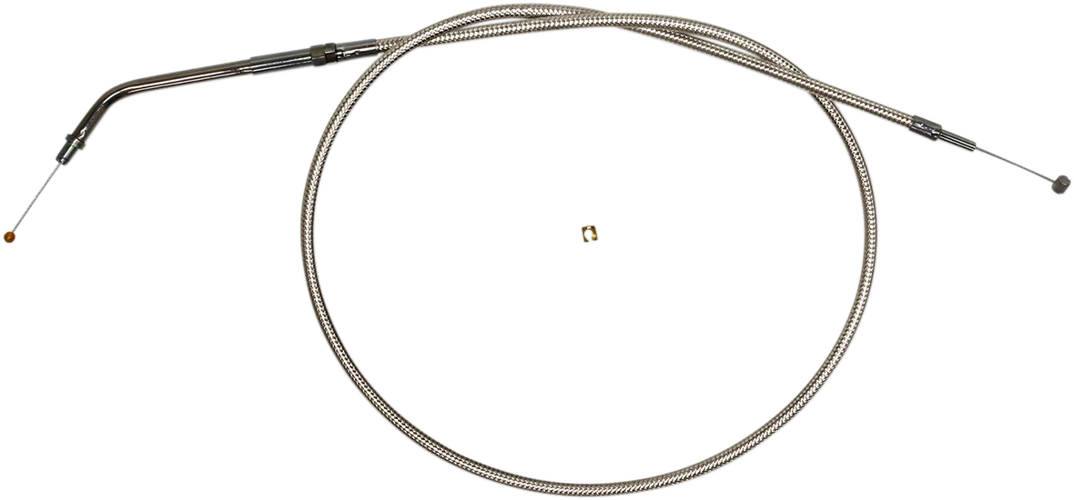 Polished Stainless Steel Braided Throttle/Idle Cable