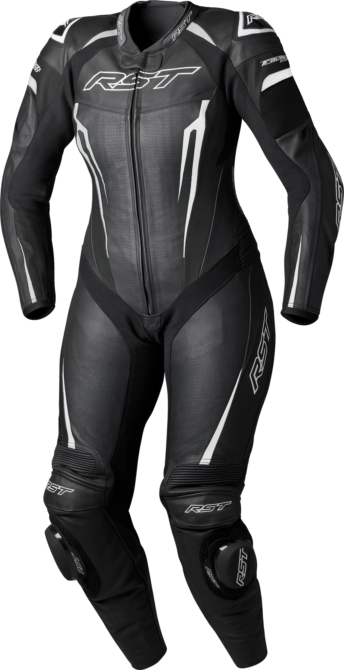 TRACTECH EVO D3O LADIES SUIT BLACK/WHITE LEATHER 2XL