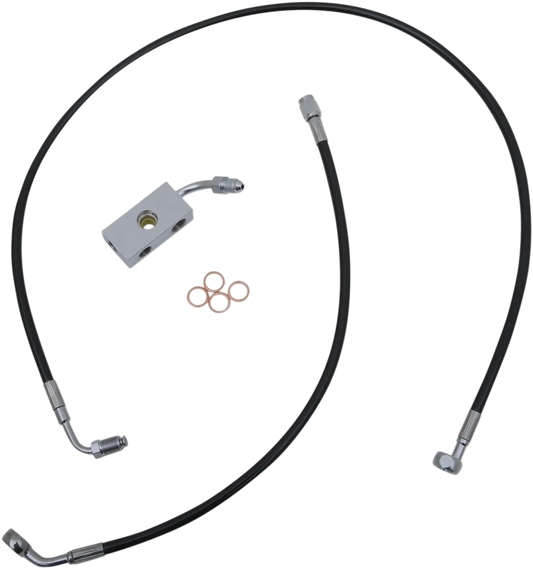 Black Braided Brake Line Kit