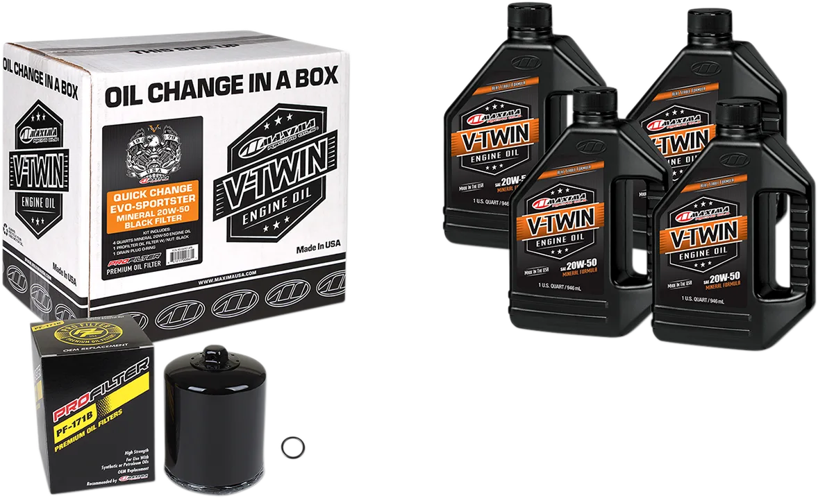 Quick Change Evo/Sportster Mineral 20W-50 Oil Change Kit