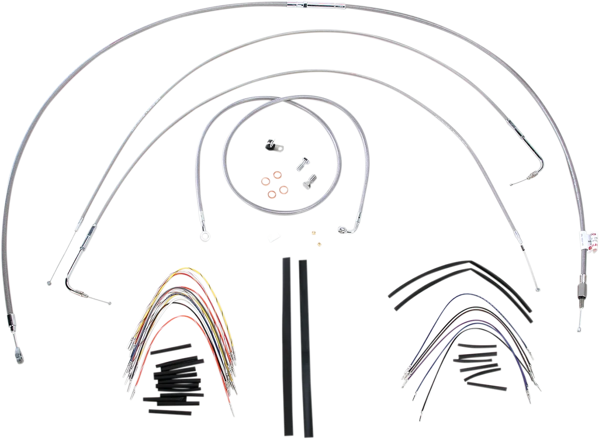 Complete Stainless Braided Handlebar Cable/Brake Line Kit