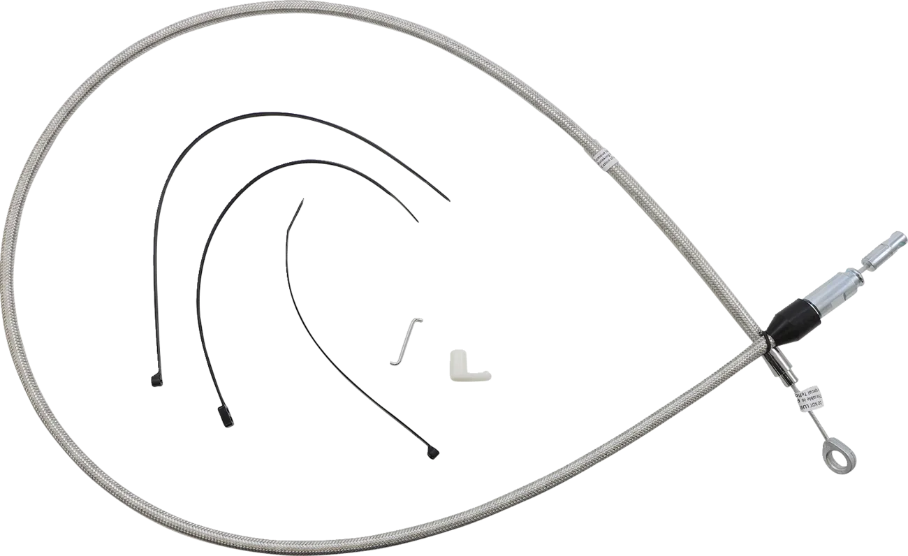 Polished Stainless Quick Connect Upper Clutch Cable