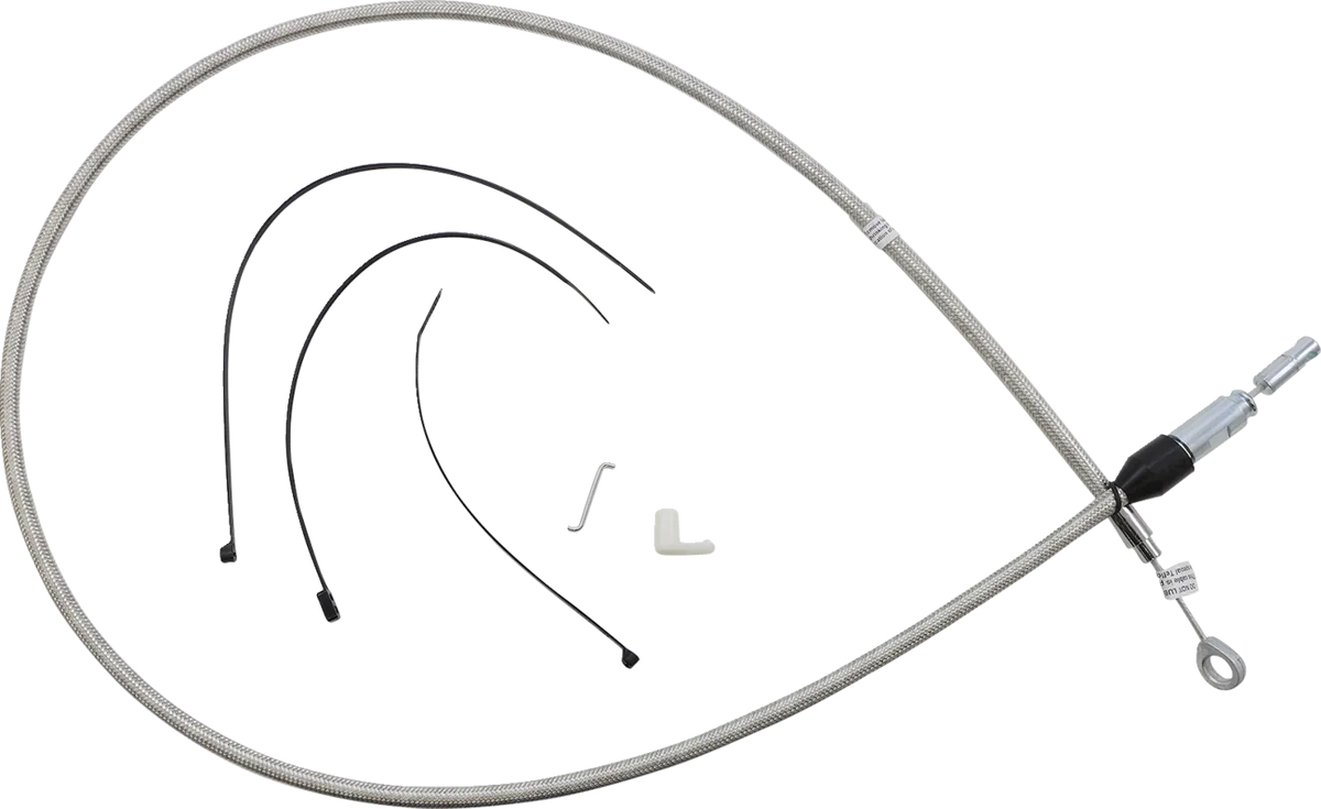 Polished Stainless Quick Connect Upper Clutch Cable