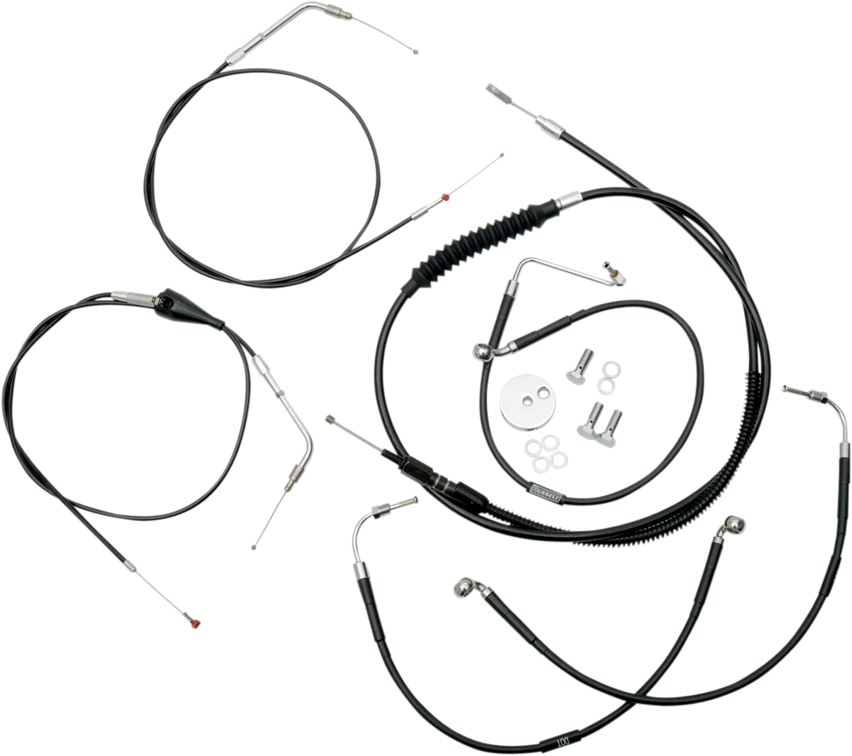 Standard Black Vinyl Handlebar Cable/Brake Line Kit — Ape Hanger
