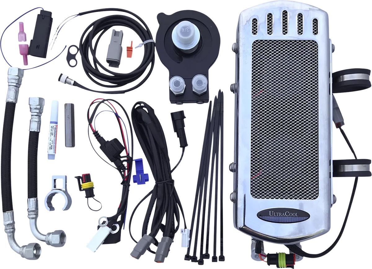 3.0 Side Mount Oil Cooler with Fan Kit for M8 Softail