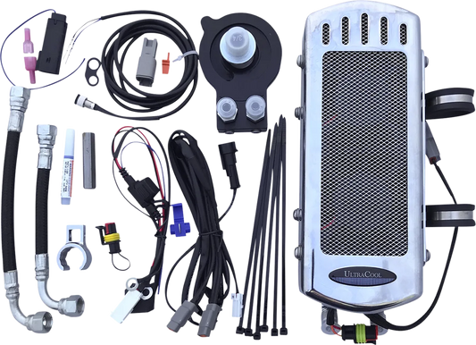 3.0 Side Mount Oil Cooler with Fan Kit for M8 Softail