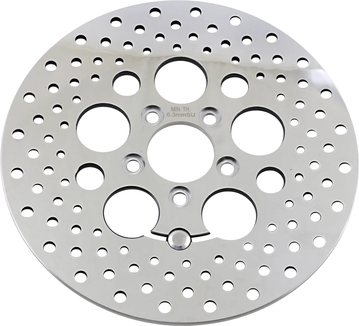 Polished Stainless Steel Drilled Brake Rotor