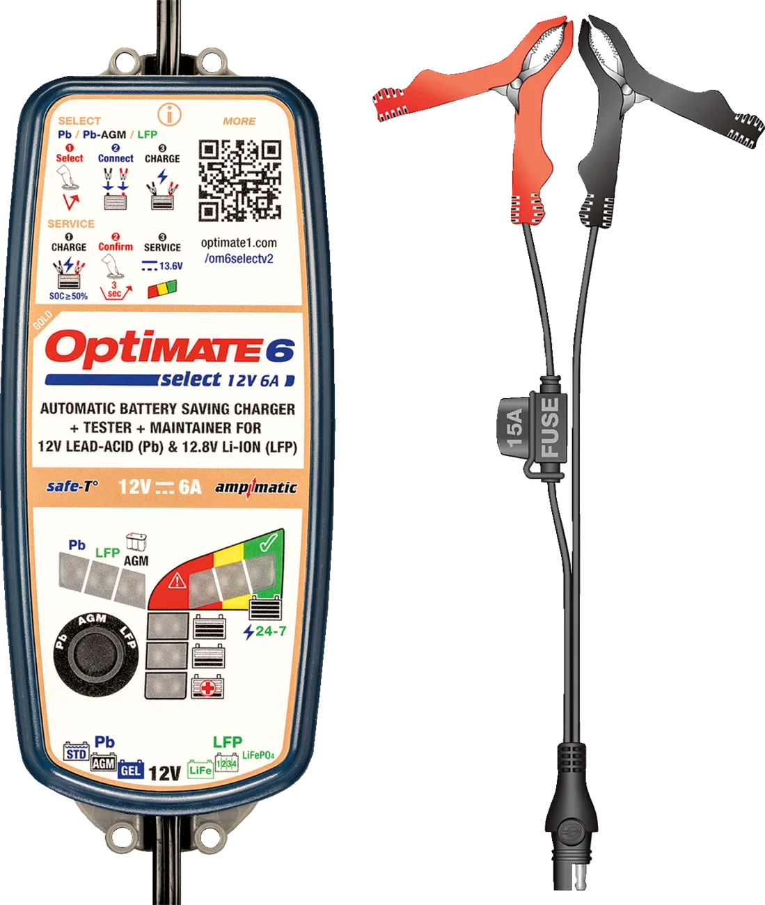 OptiMate™ 6 Select Gold Battery Charger/Tester/Maintainer