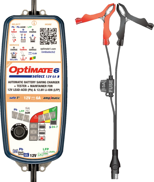 OptiMate™ 6 Select Gold Battery Charger/Tester/Maintainer