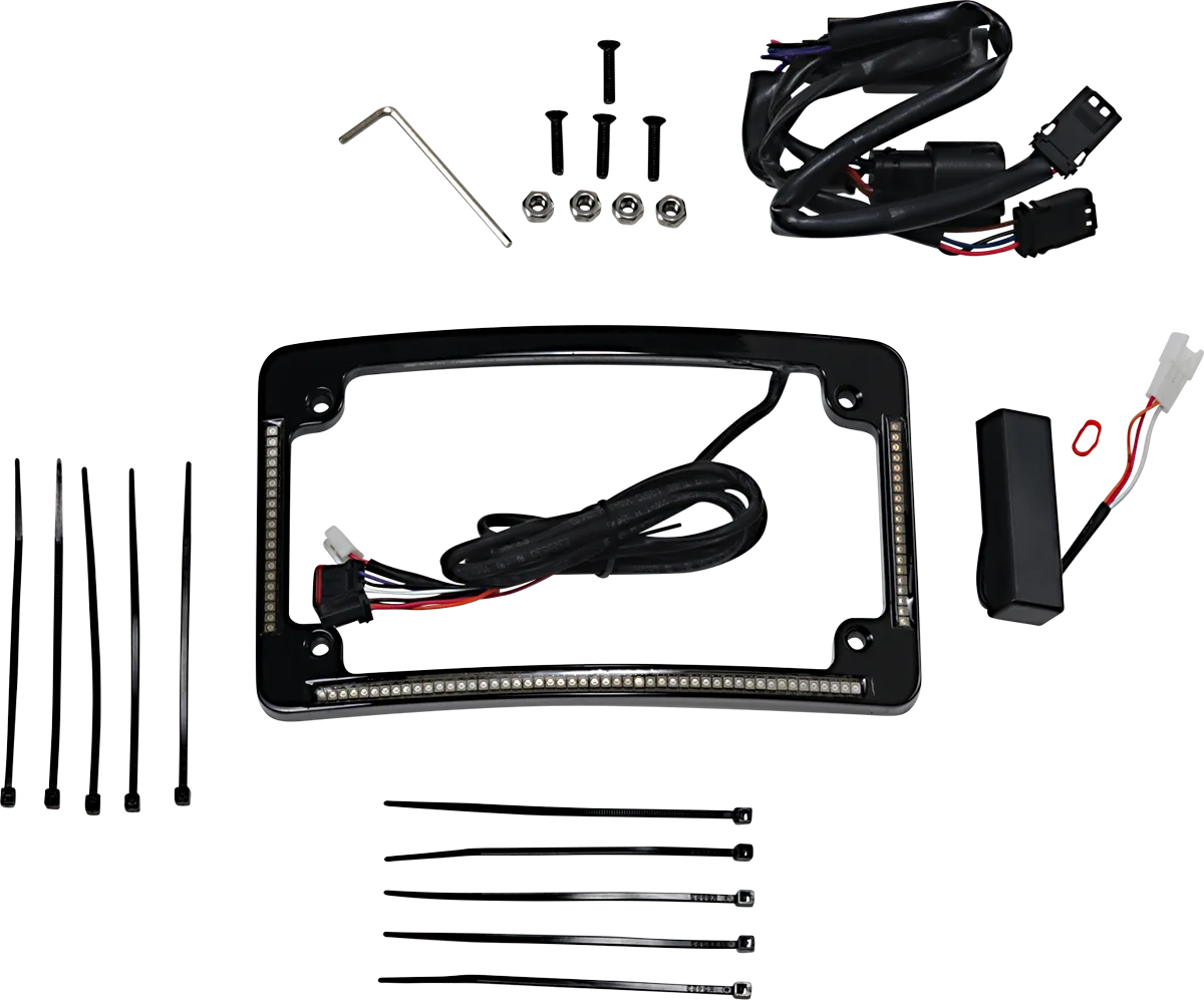 LED Radius License Plate Frame
