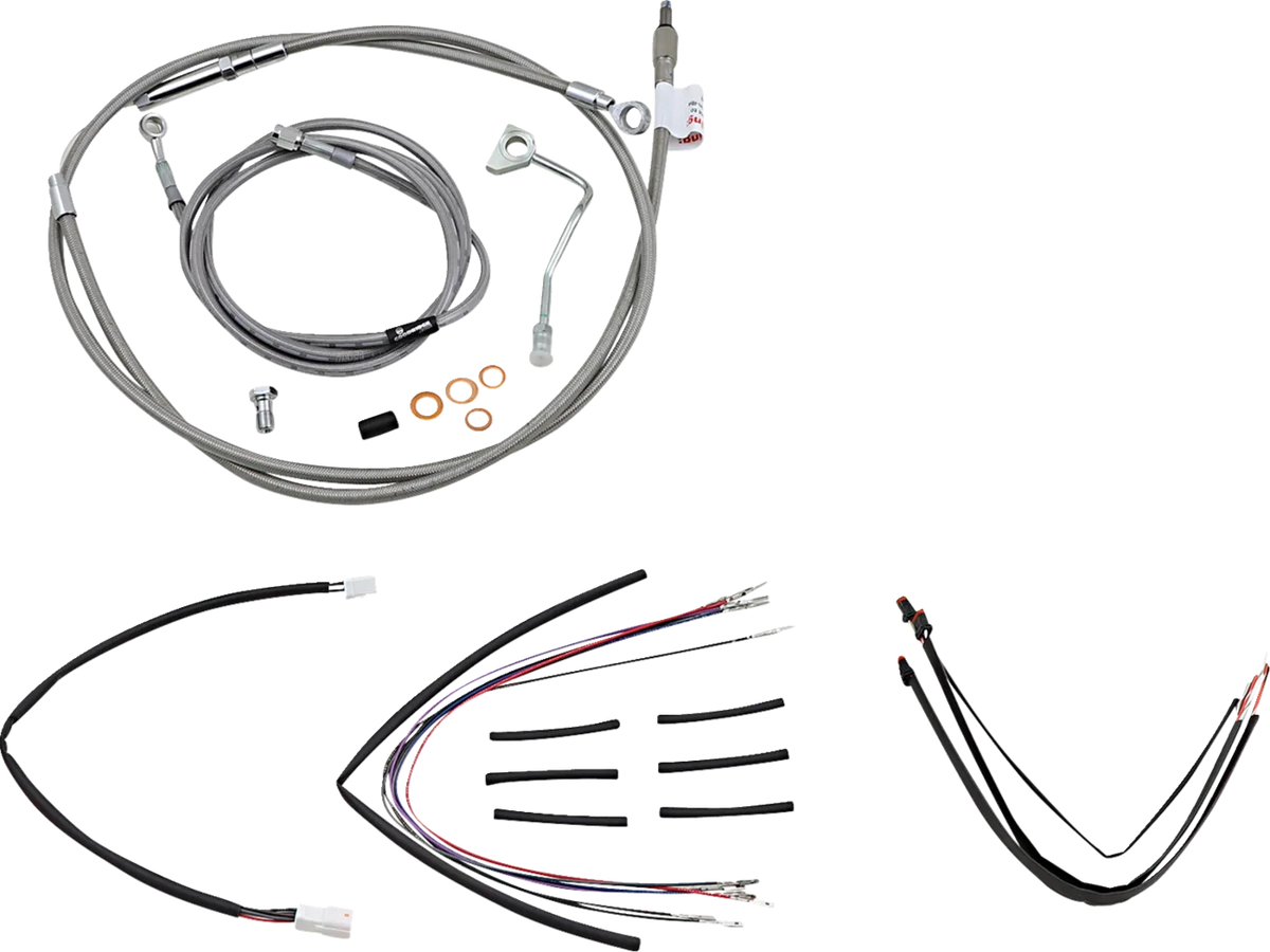 Complete Stainless Braided Handlebar Cable/Brake Line Kit