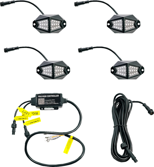 Wide-Angle LED Rock Light Kit