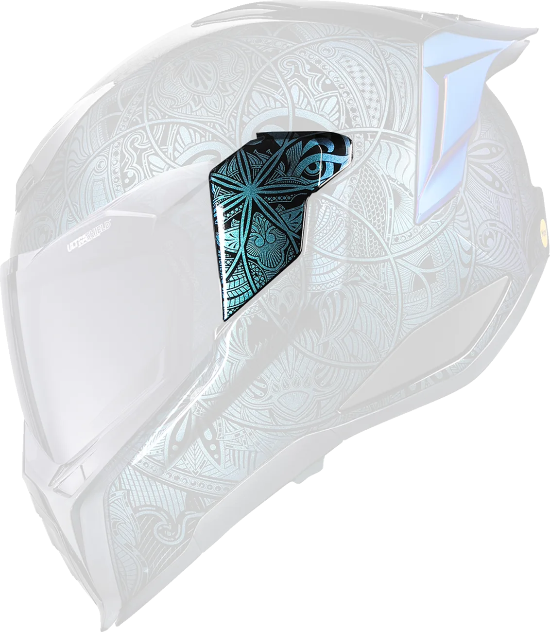 Ultraflite™ Helmet Side Plates — Opal Mandala