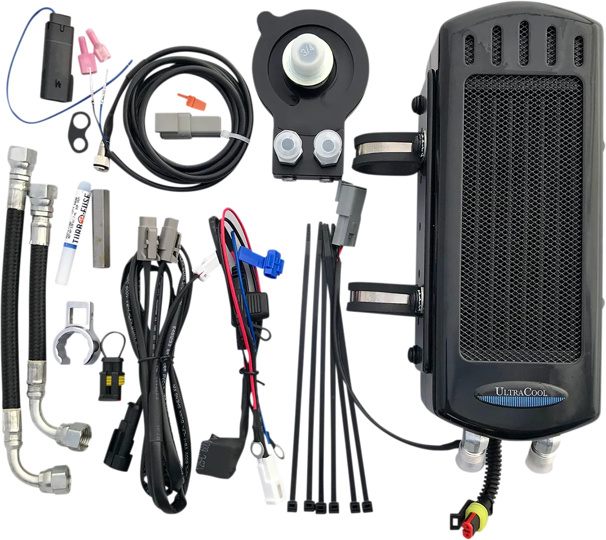3.0 Side Mount Oil Cooler with Fan Kit for M8 Softail