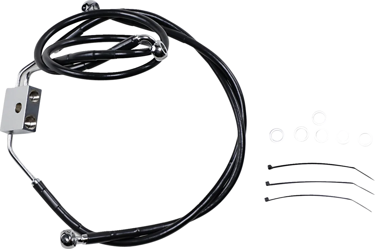 Extended Length Black Vinyl Brake Line Kit