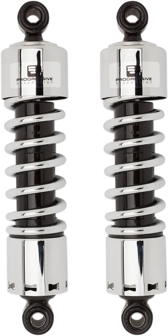 412 Series Shocks — Chrome/Black
