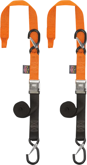 1-1/2" Cam-Buckle with Safety-Latch Hooks and Soft-Tye