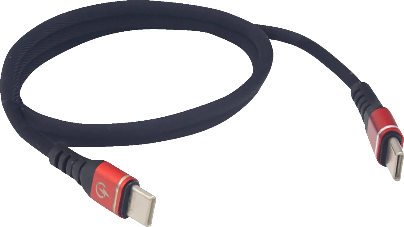 12" Male USB-C to Male USB-C Heavy-Duty Phone Charging Cable