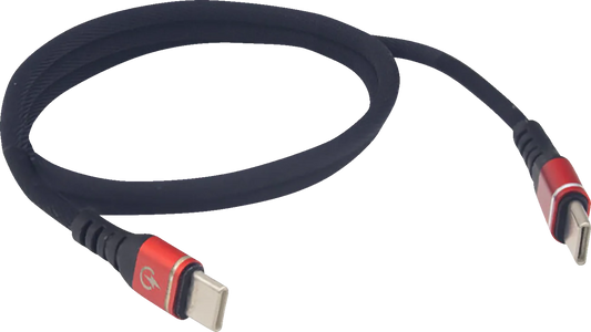 12" Male USB-C to Male USB-C Heavy-Duty Phone Charging Cable