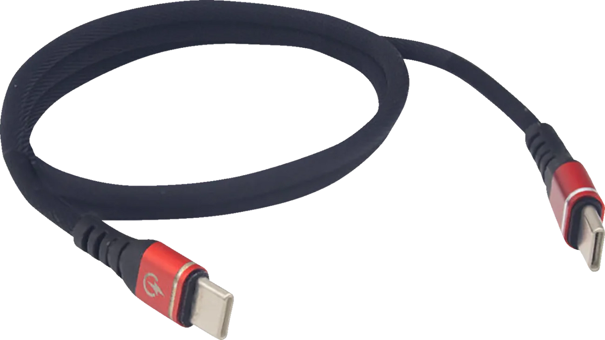 12" Male USB-C to Male USB-C Heavy-Duty Phone Charging Cable