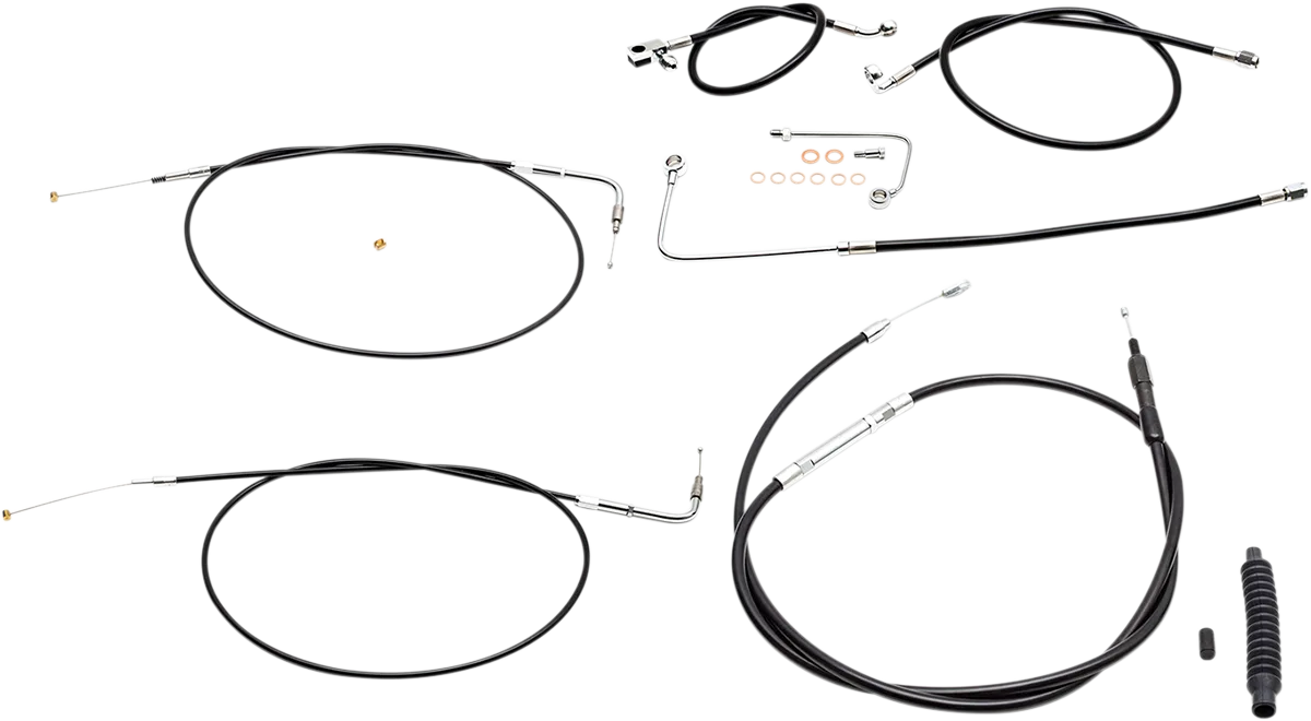 Standard Black Vinyl Handlebar Cable/Brake Line Kit — Ape Hanger