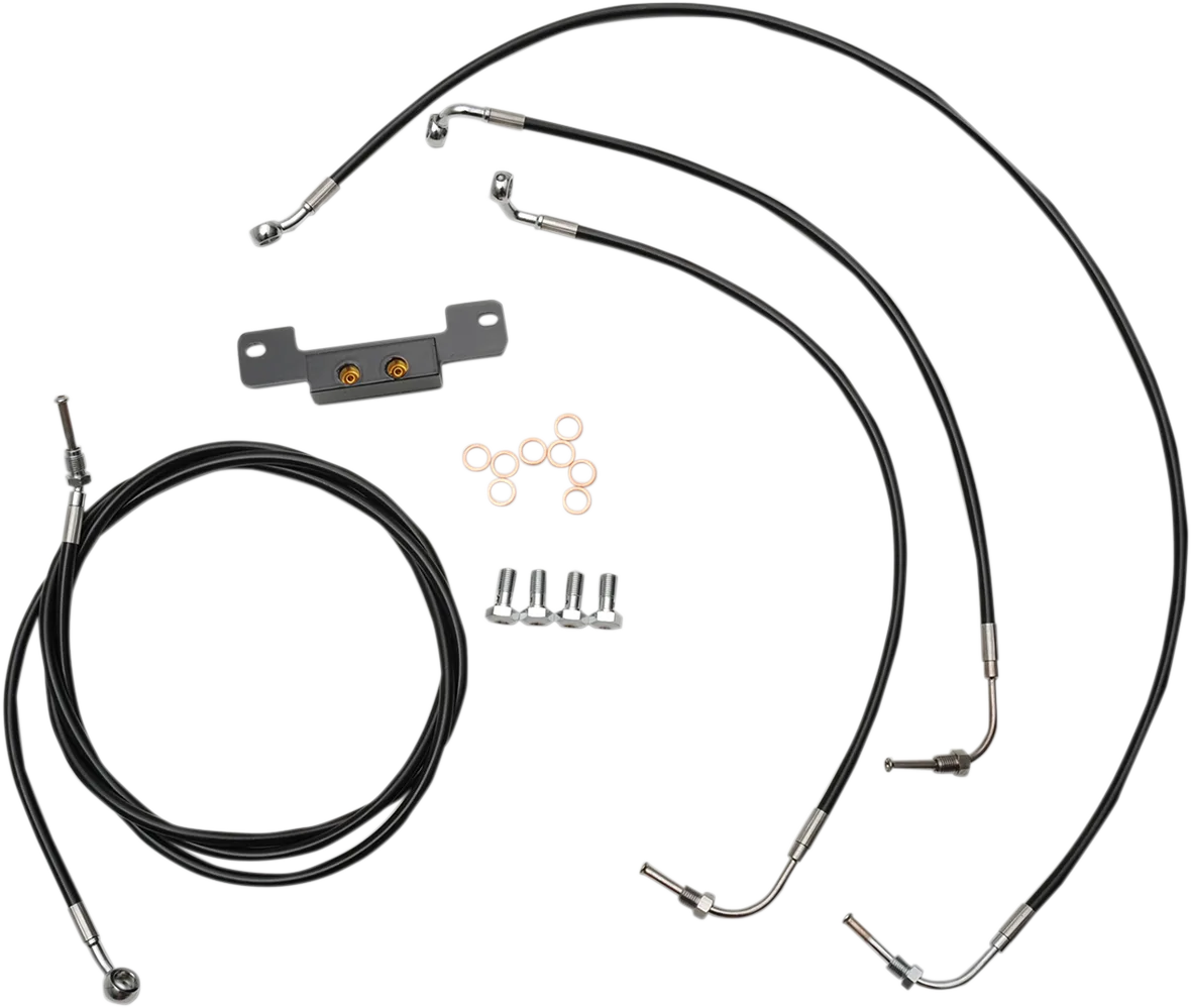 Standard Black Vinyl Handlebar Cable/Brake Line Kit — Ape Hanger
