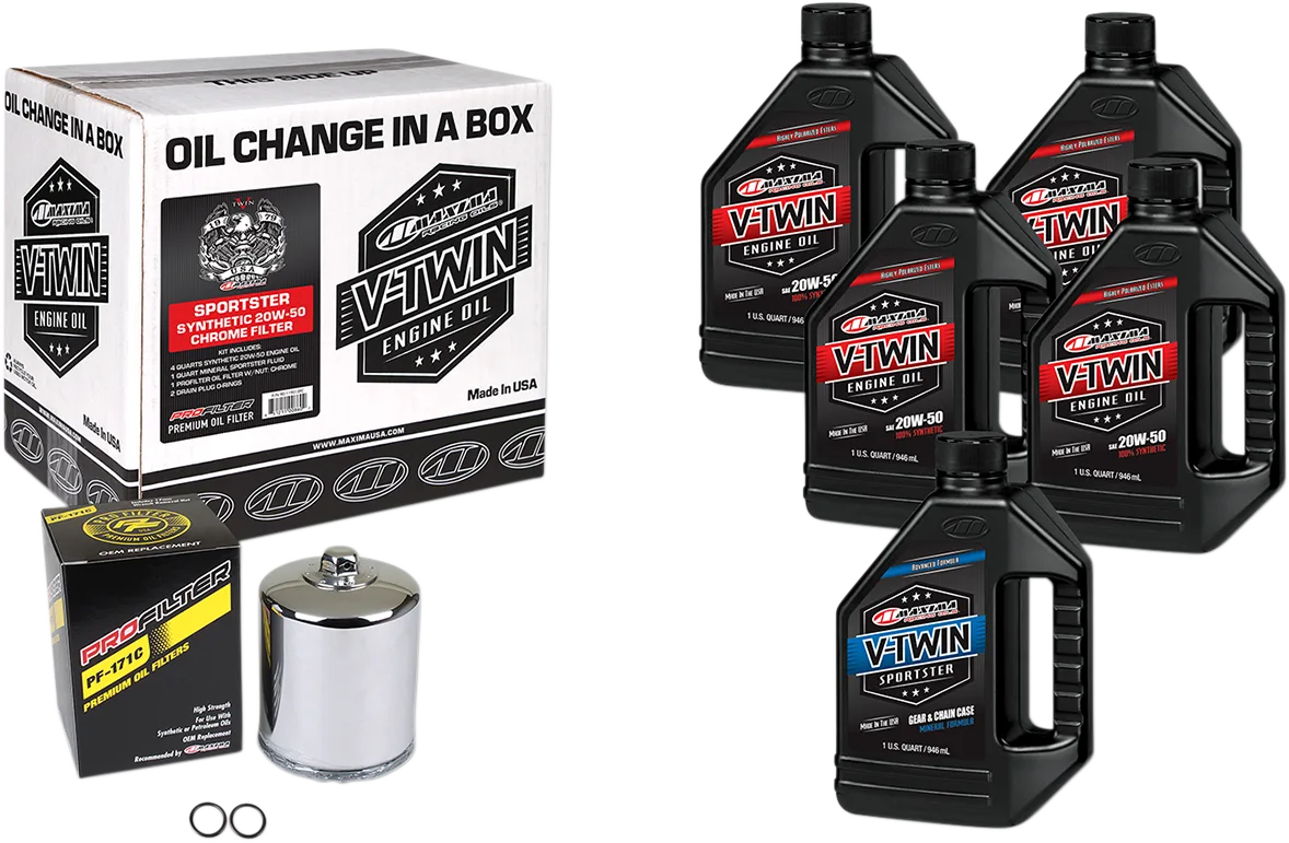 Sportster Synthetic 20W-50 Oil Change Kit