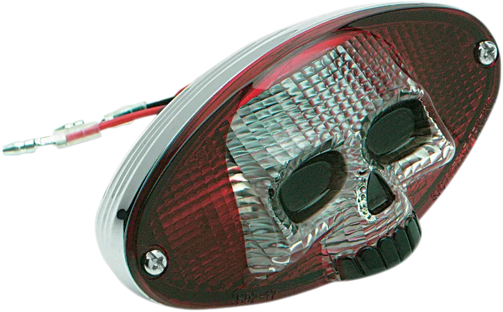 Red and Clear Skull Taillight