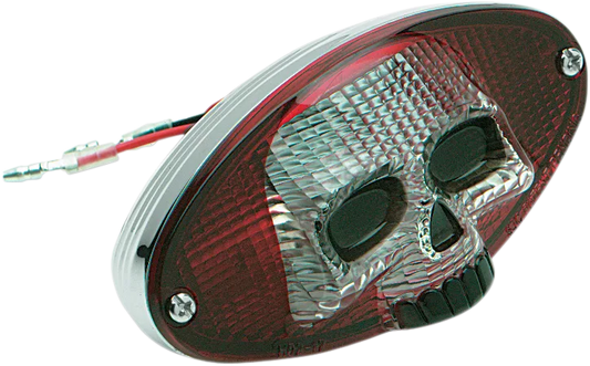 Red and Clear Skull Taillight