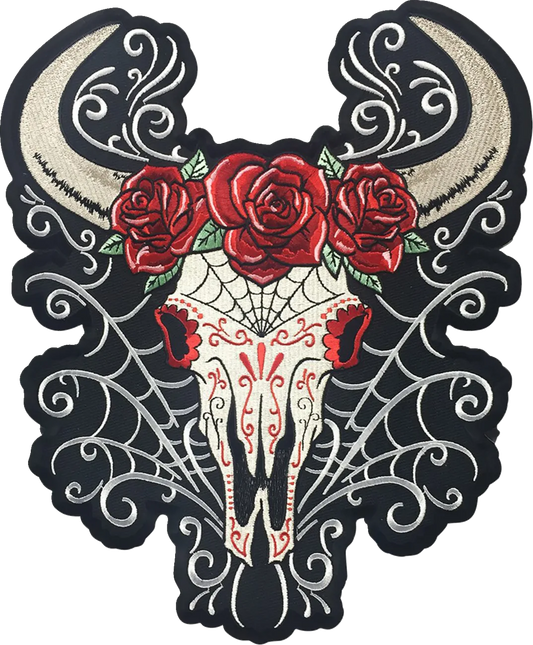 D.O.D Western Skull Large Embroidered Patch