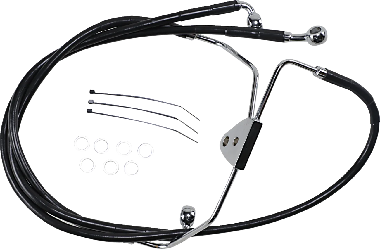 Extended Length Black Vinyl Brake Line Kit