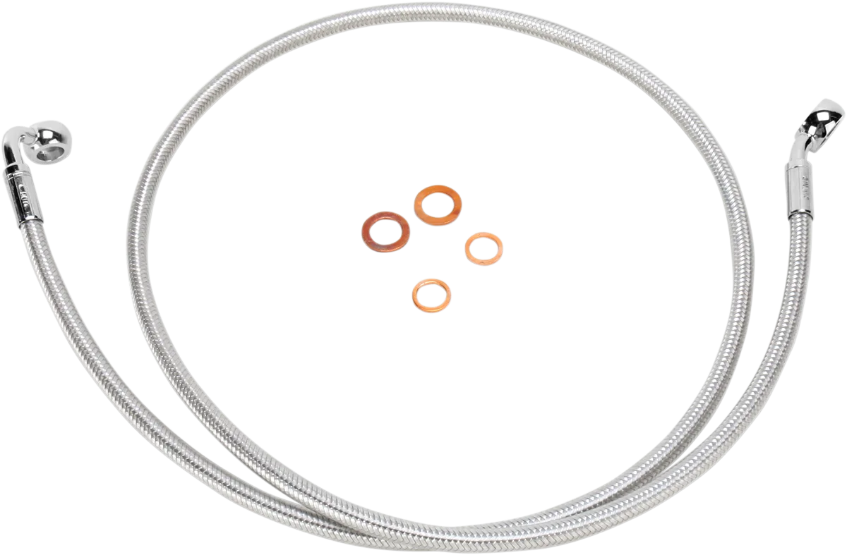 E-Z Align Braided Single Disc Front Brake Line